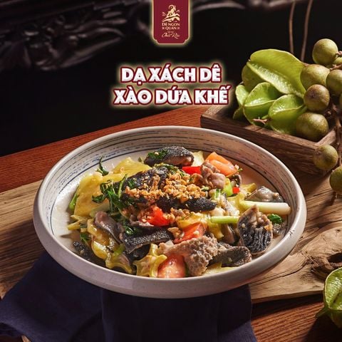  Dạ xách dê xào dứa khế 
