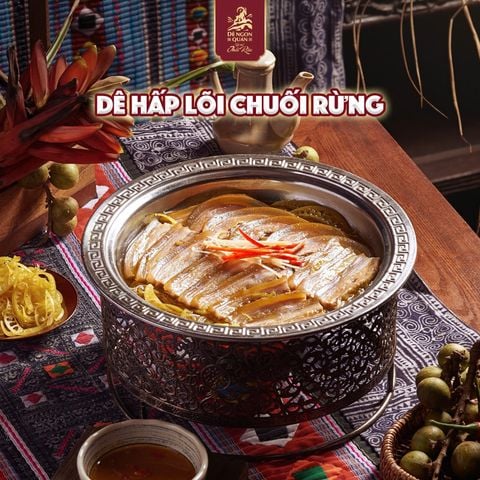  Dê hấp lõi chuối rừng (Đĩa) 