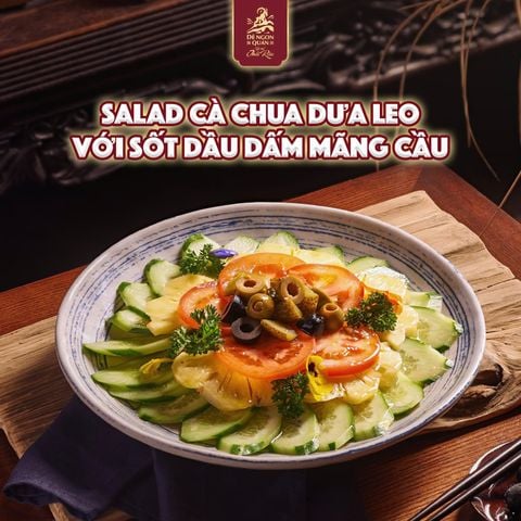  Sald cà chua dưa leo sốt dầu dấm mãng cầu 