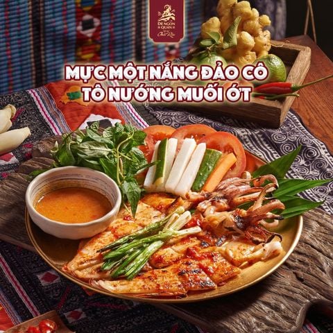  Mực một nắng đảo CÔ TÔ nướng muối ớt 