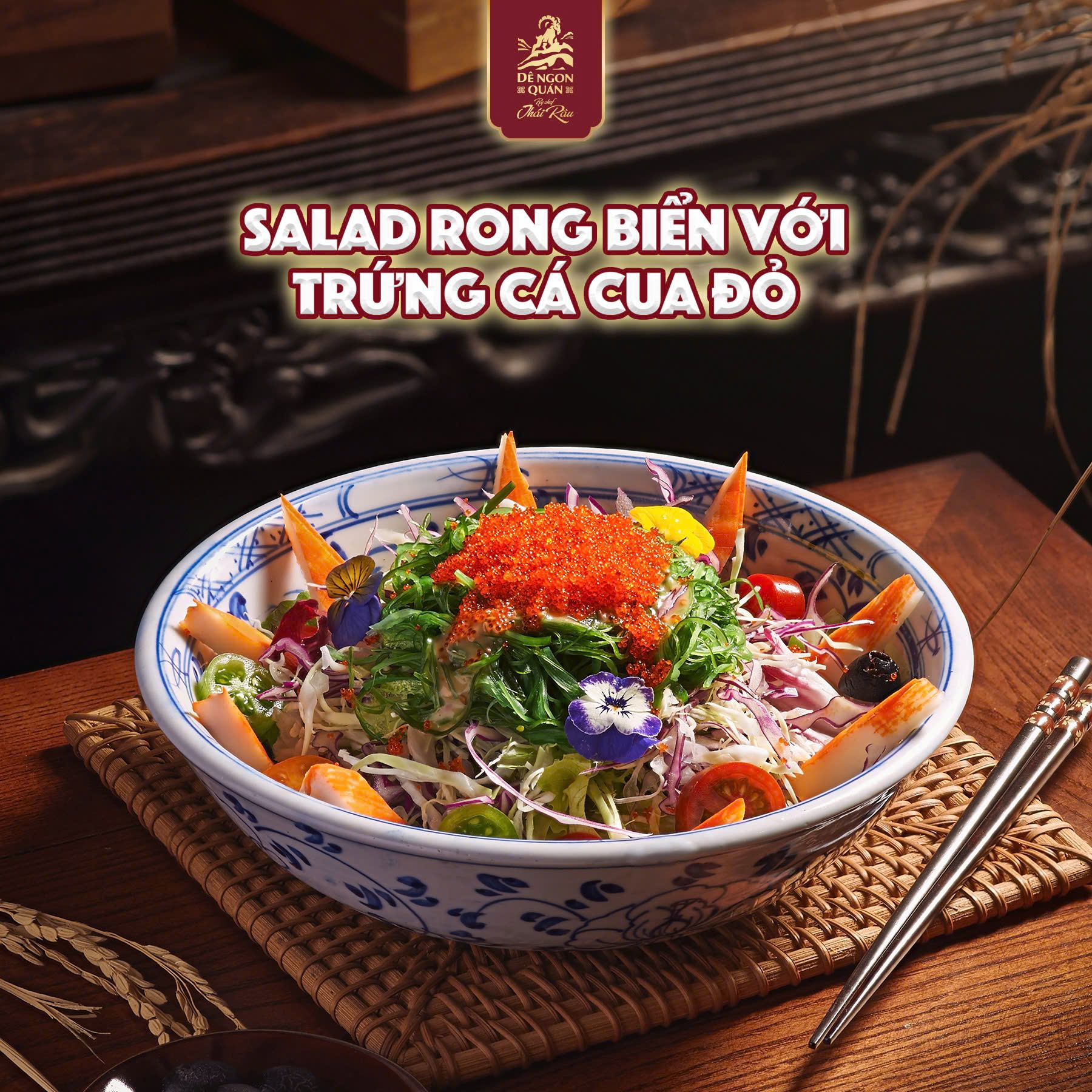  Salad rong biển với trứng cá cua đỏ 