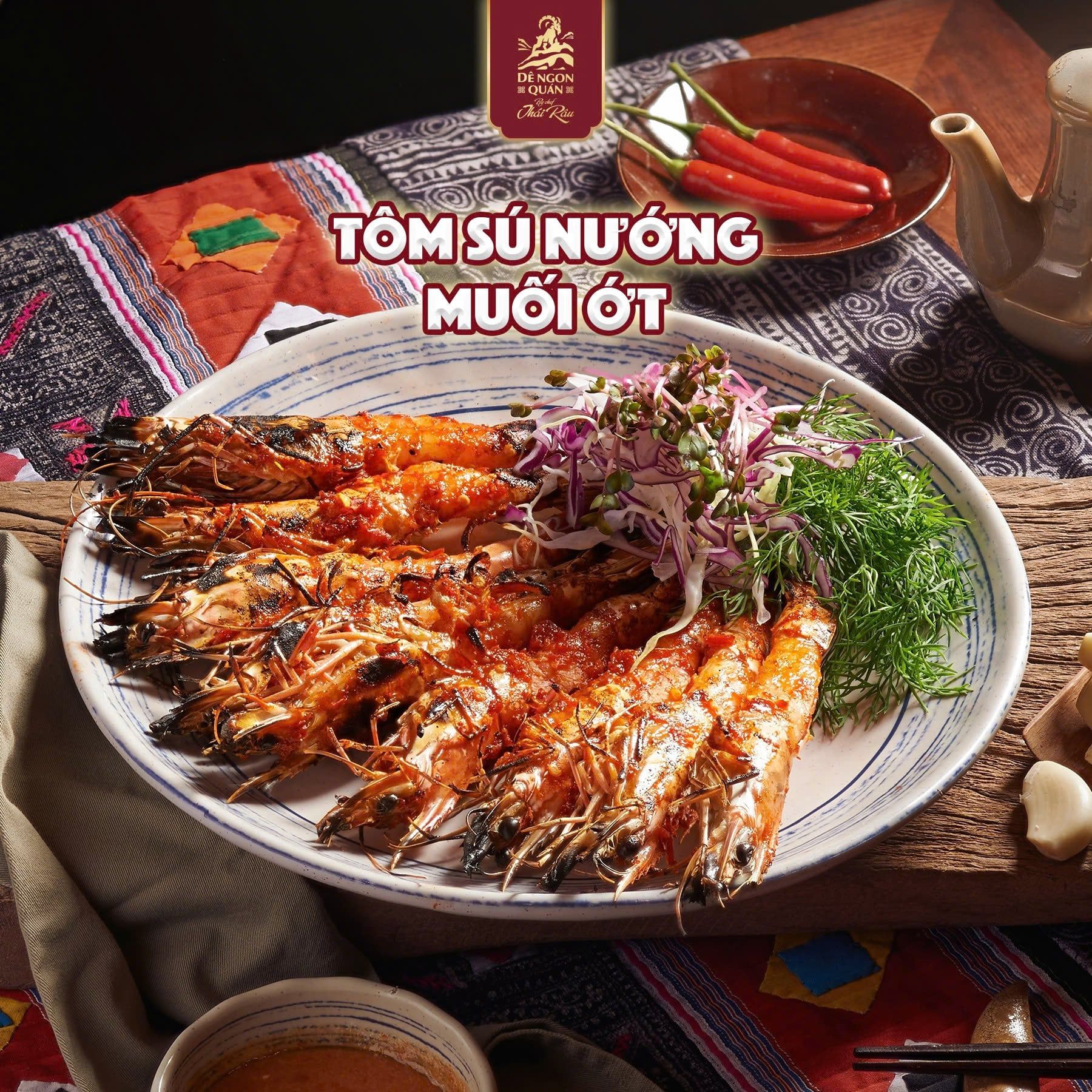  Tôm sú nướng muối ớt 