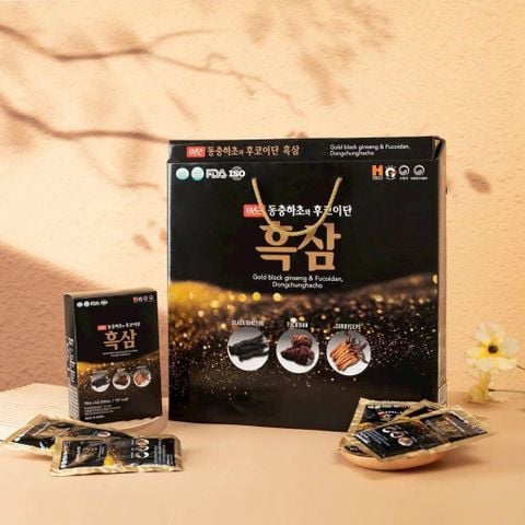 Nước Hắc Sâm Đông Trùng Hạ Thảo FuCoiDan hộp 30 gói