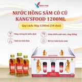 Nước hồng sâm có củ Kang's Food Hàn Quốc hộp 10 chai x 120ml