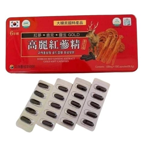 Viên Đạm Hồng Sâm Nhung Hươu Linh Chi Kana Nongsan Hàn Quốc hộp 120 viên