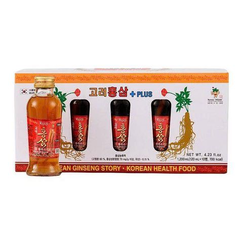Nước hồng sâm có củ Kang's Food Hàn Quốc hộp 10 chai x 120ml