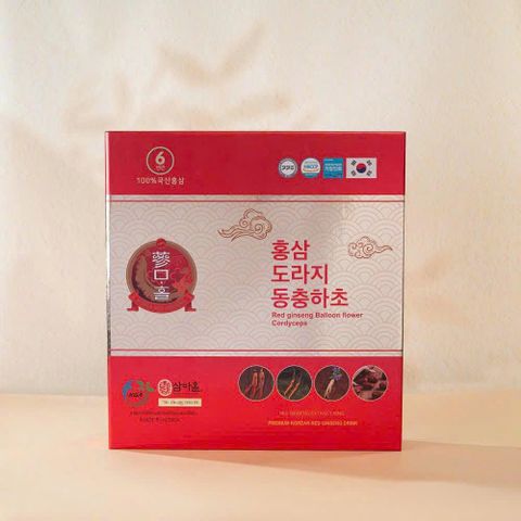 Nước Hồng Sâm Cát Cánh Đông Trùng Hạ Thảo KGA Hàn Quốc hộp 30 gói