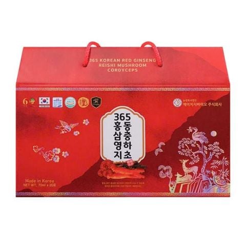 Nước hồng sâm linh chi đông trùng hạ thảo 365