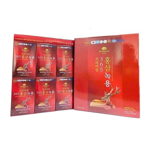 Nước hồng sâm nhung hươu linh chi 365 Hàn Quốc