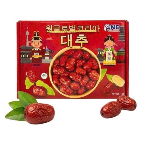 Táo đỏ sấy khô One Global Korea hộp 1kg