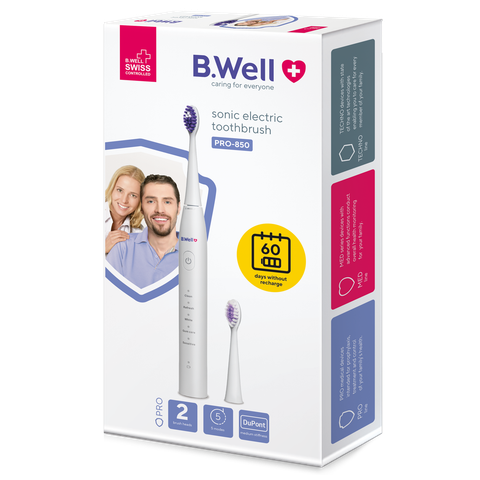  Bàn chải điện B.Well Pro-850 (trắng/đen) 