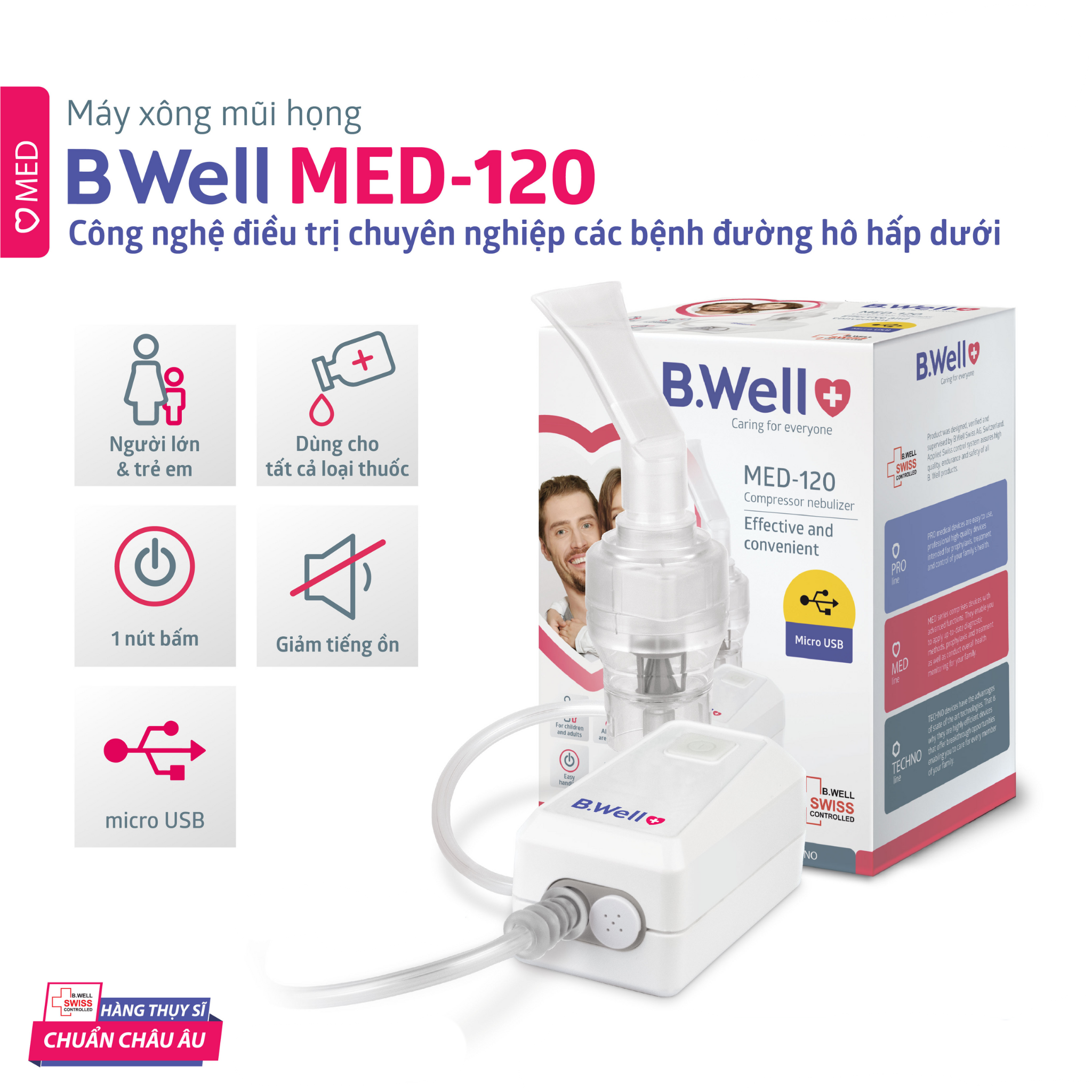  Máy xông mũi họng B.Well MED-120 
