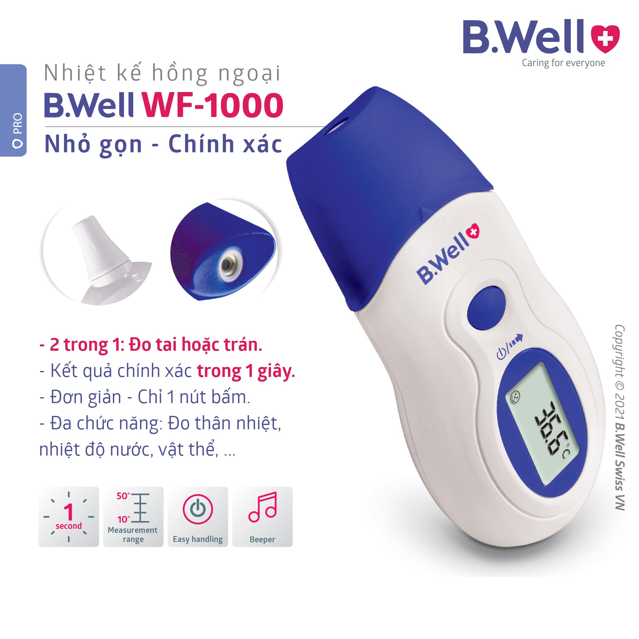  Nhiệt kế hồng ngoại B.Well WF-1000 