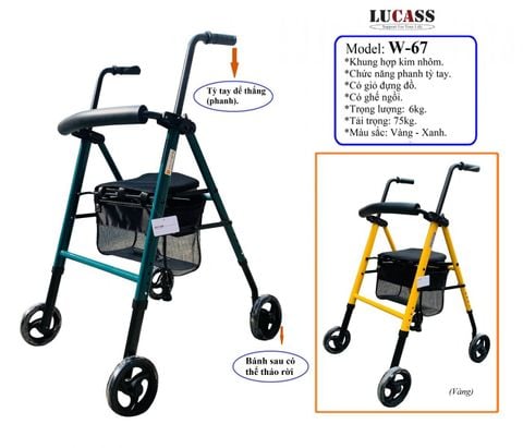  Khung tập đi có ghế Lucass W-67 
