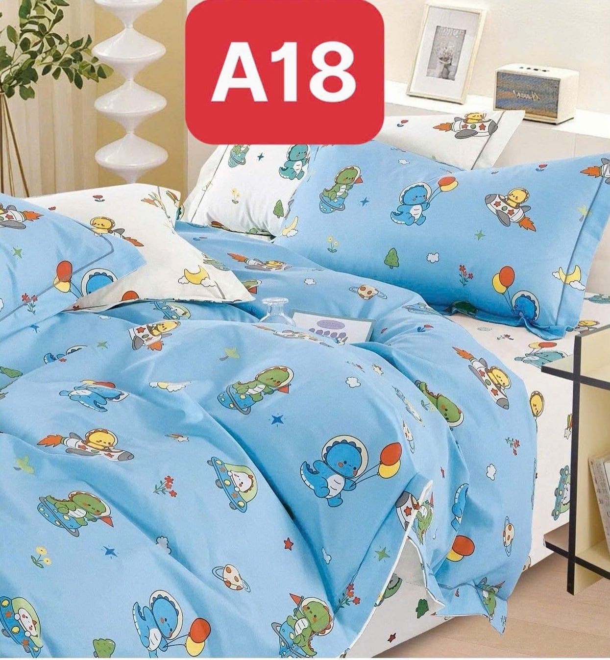  Bộ Drap Cotton Red Rose A18 