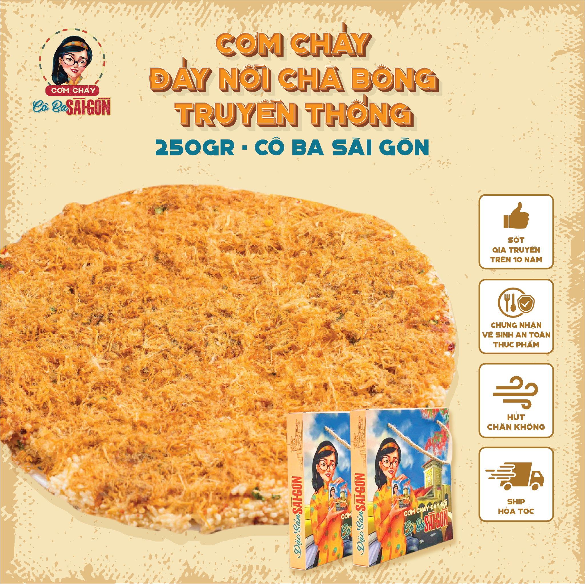 Cơm Cháy Đáy Nồi Chà Bông Truyền Thống