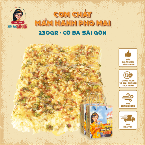 Cơm Cháy Mắm Hành Ép Khuôn Vuông