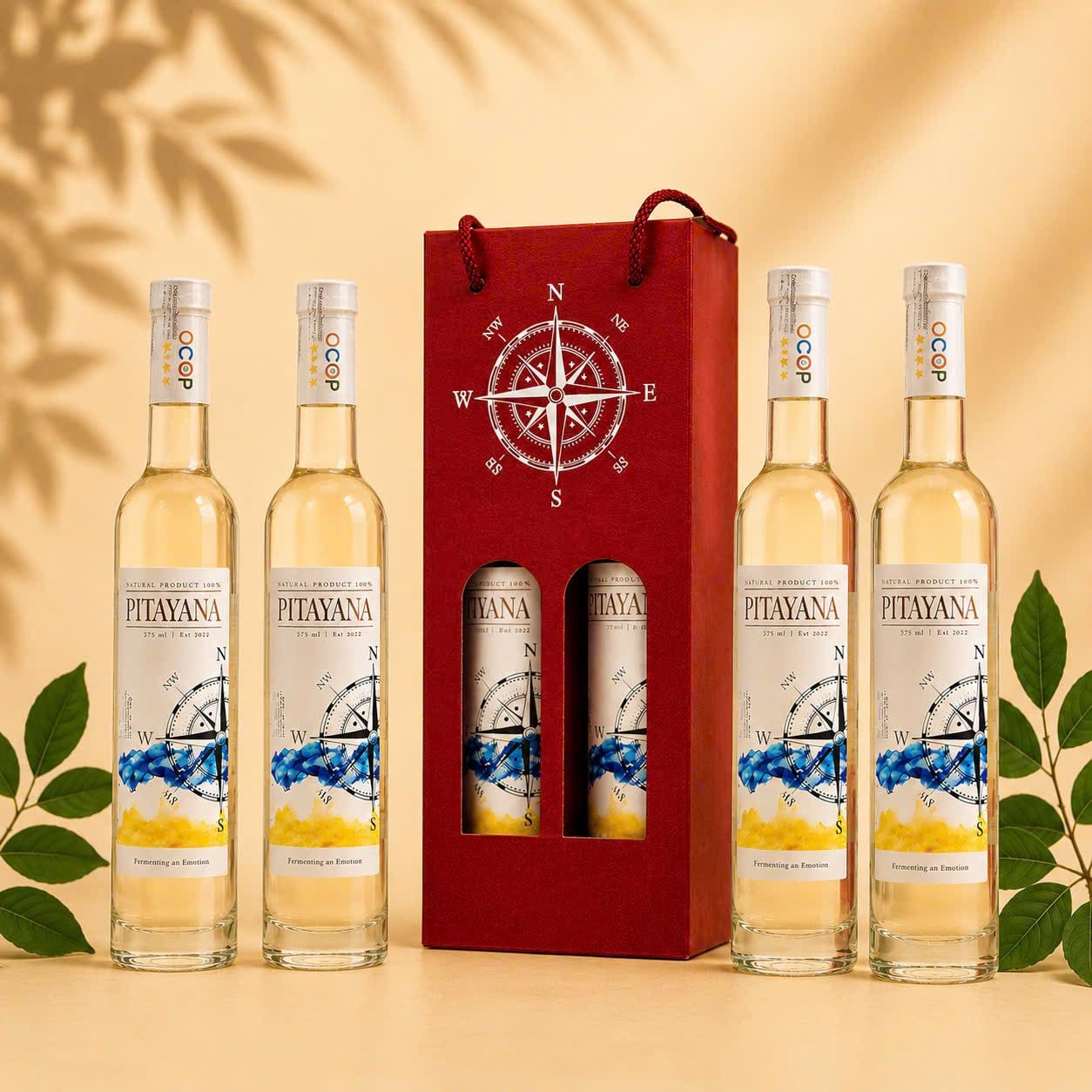  HỘP 04 CHAI PITAYANA 15% VOL (375ml/chai) 