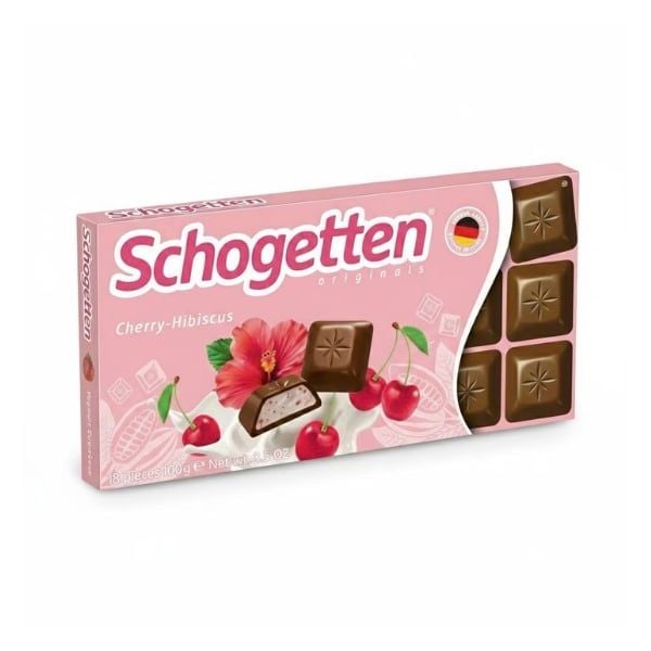  SCHOGETTEN- Sô cô la thanh vị Cherry Hibiscus 100g 
