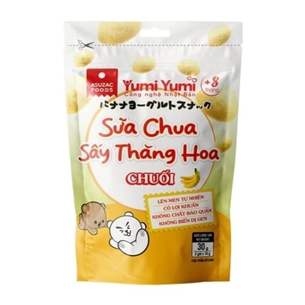  ASUZAC - Sữa chua sấy Yumi vị chuối 30g 