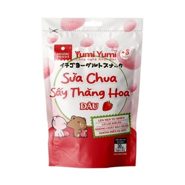  ASUZAC - Sữa chua sấy Yumi vị dâu 30g 