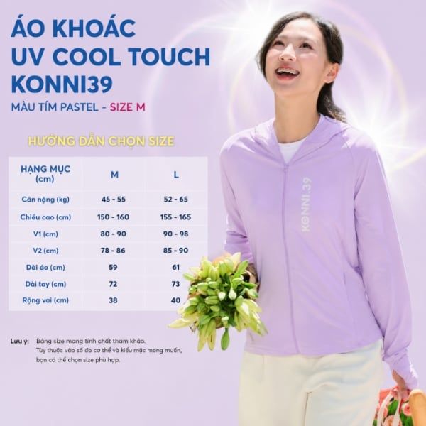  COOLTOUCH- Áo chống nắng màu tím size L 