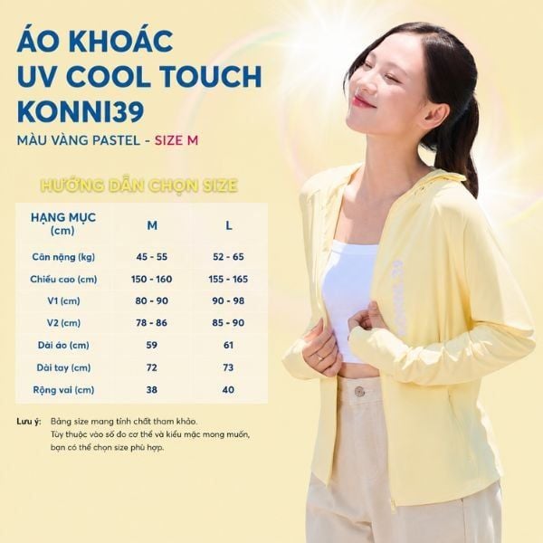  COOLTOUCH- Áo chống nắng màu vàng size L 