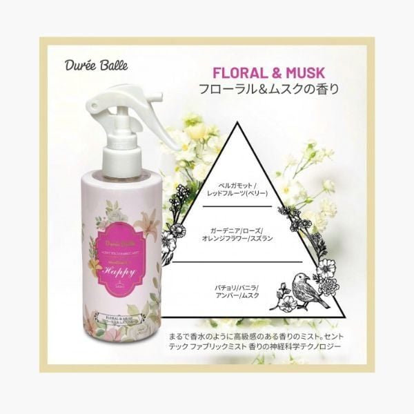  DUREE BALLE- Nước hoa quần áo hương hoa cỏ 230ml 