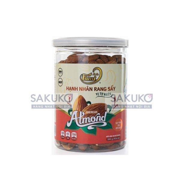  FAMINUTS- Hạnh nhân rang sấy vị tự nhiên 300g 