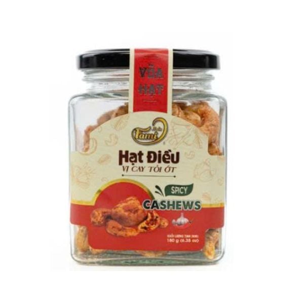  FAMINUTS- Hạt điều vị cay tỏi ớt túi hộp 180g 