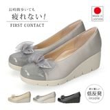  FIRSTCONTACT-Giày BB đế xuồng đính nơ 