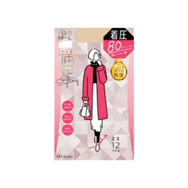  FUKUSKE- Quần tất bó thon gọn chân 80D ML Đen 