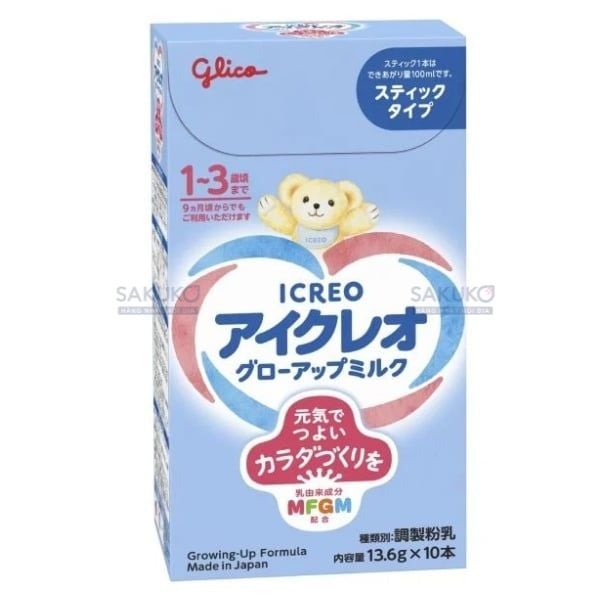  GLICO- Sữa thanh Icreo số 1 cho bé 1‑3 tuổi 136g 