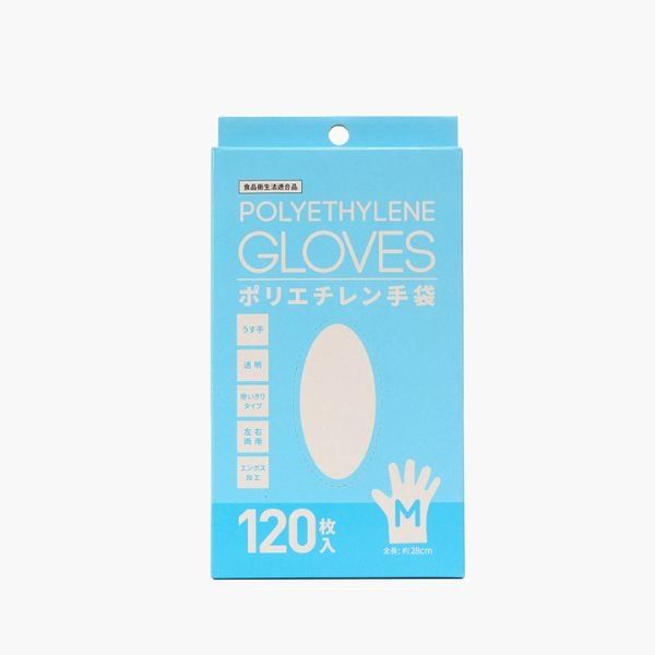  Gloves - Găng tay Polyethylene - 120 cái Size M 