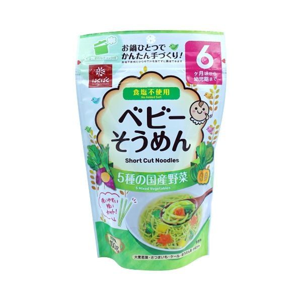 HAKUBAKU-Mì Somen 5 vị rau củ cho bé từ 6M tuổi