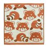 HAYASHI- Khăn mặt hình gấu trúc đỏ 34x35cm