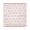 HAYASHI- Khăn mặt họa tiết trái tim hồng 34x35cm