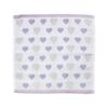HAYASHI- Khăn mặt họa tiết trái tim tím 34x35cm