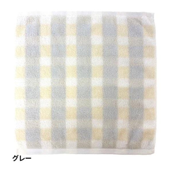  HAYASHI- Khăn mặt kẻ karo màu xám 34x35cm 