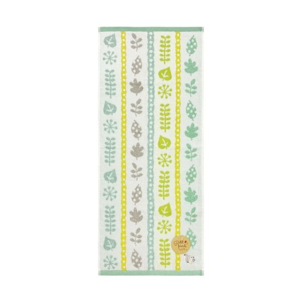  HAYASHI- Khăn tắm họa tiết hoa cỏ xanh lá 34x80cm 