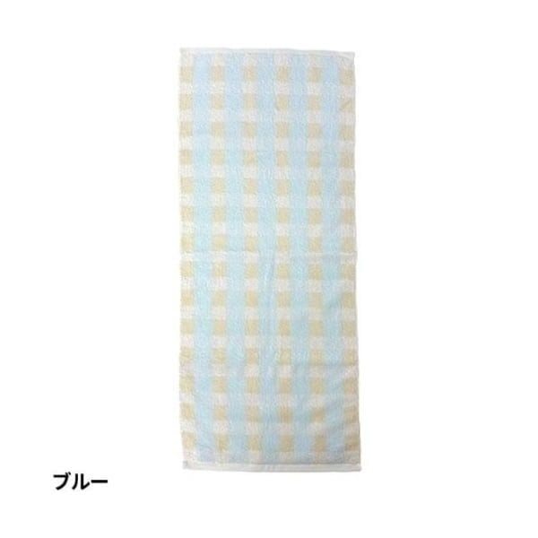  HAYASHI- Khăn tắm kẻ karo xanh dương 34x80cm 