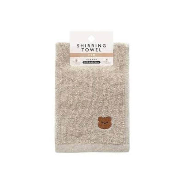  SHIRRING- Khăn mặt cotton mềm gấu nâu 30x30cm 