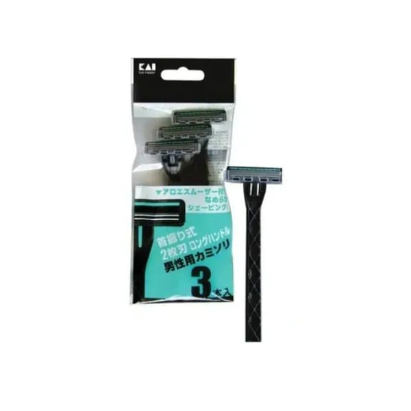  KAI- Dao cạo râu 2 lưỡi kép thân nhựa - 3P LUS-3P 