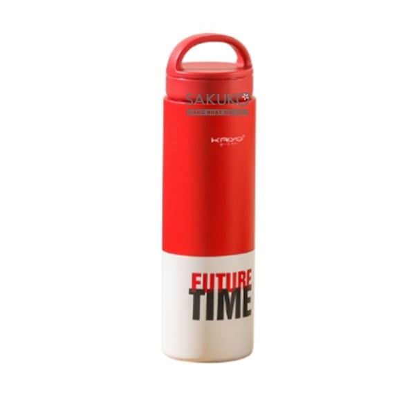  KAIYO- Bình giữ nhiệt 2lớp inox 304 700ml đỏ trắng 