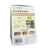  KAIYO- Bộ hộp cơm giữ nhiệt 5 món (Xanh lá - Kem) 