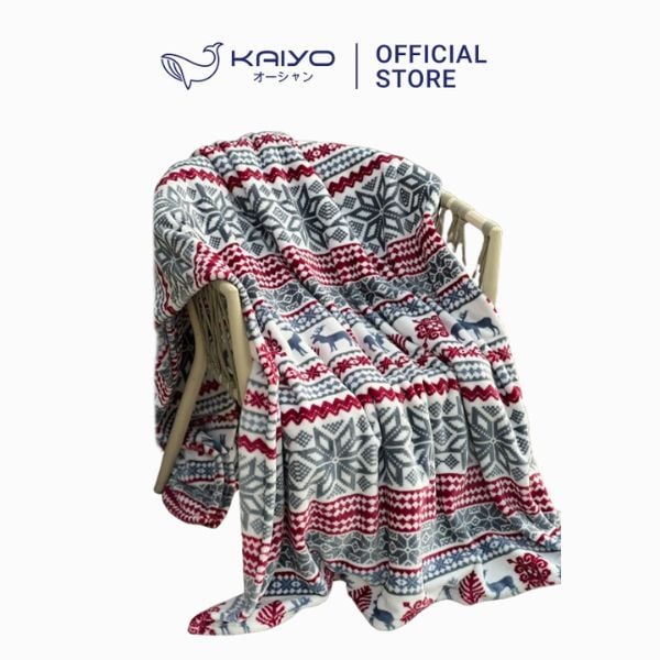  KAIYO- Chăn băng lông tuyết, màu đỏ 