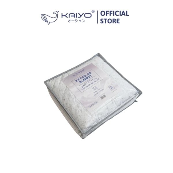  KAIYO- Chăn lạnh họa tiết hoa nền ghi 1m8 x 2m 