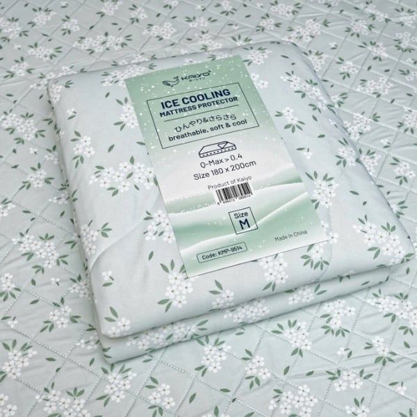  KAIYO- Ga lạnh họa tiết hoa nền xanh 1m8 x 2m 