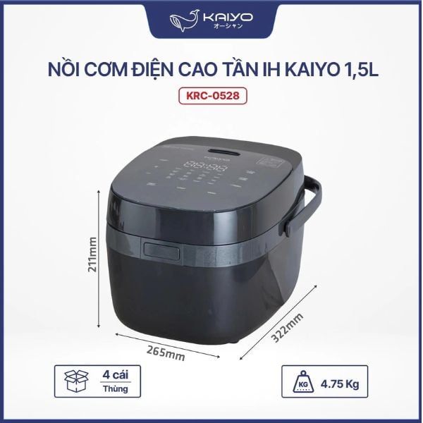  KAIYO- Nồi cơm điện cao tần IH 1,5L 