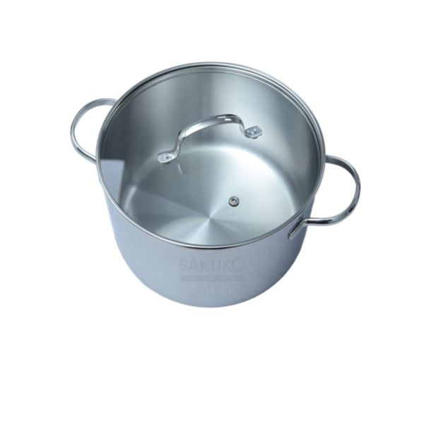  KAIYO- Nồi Inox đáy liền vung kính size 24cm 